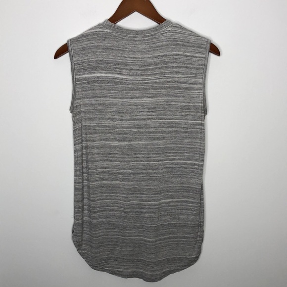 Madewell Button Henley Pocket Tank Gray Size XS - Picture 2 of 7